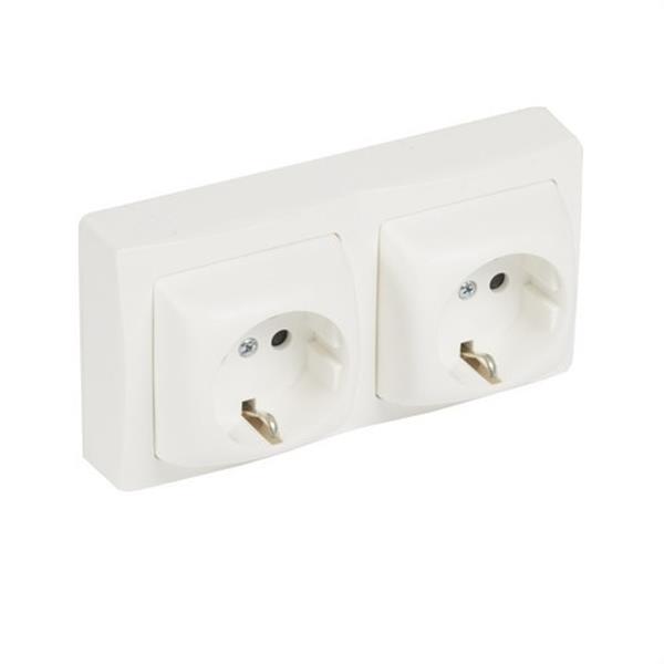 LEGRAND 086077 Mecanismo 2 tomas 2P + TT lateral serie cuadrada OTEO