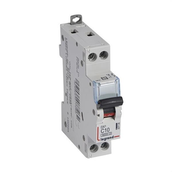 LEGRAND 407726 Magnetotérmico DX3 6/10kAP N C10 1 módulo