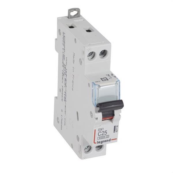 LEGRAND 407730 Magnetotérmico DX3 6/10kAP N C25 1 módulo