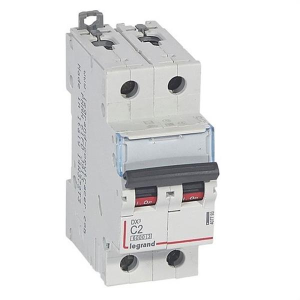 LEGRAND 407793 Magnetotérmico DX3 6/10kA-C 2P 2A