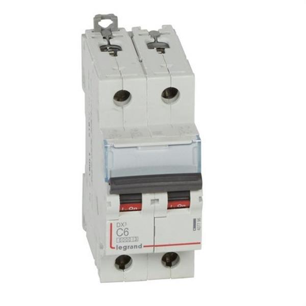 LEGRAND 407796 Magnetotérmico DX3 6/10kA-C 2P 6A