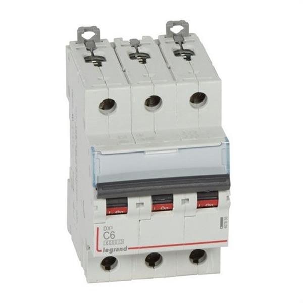 LEGRAND 407855 Magnetotérmico DX3 6/10kA-C 3P 6A