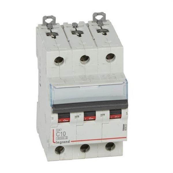 LEGRAND 407857 Magnetotérmico DX3 6/10kA-C 3P 10A