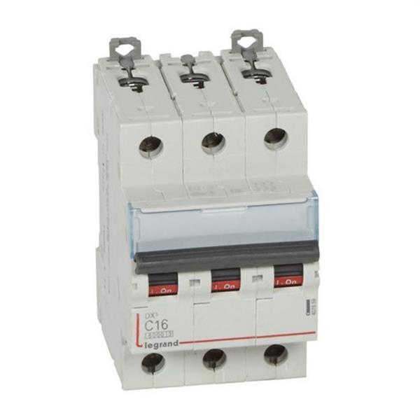 LEGRAND 407859 Magnetotérmico DX3 6/10kA-C 3P 16A
