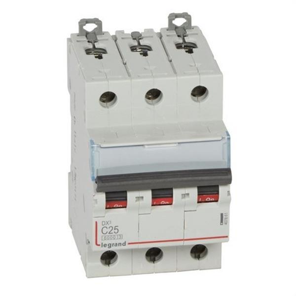 LEGRAND 407861 Magnetotérmico DX3 6/10kA-C 3P 25A