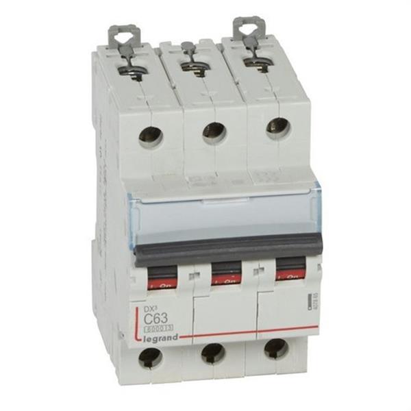 LEGRAND 407865 Magnetotérmico DX3 6/10kA-C 3P 63A