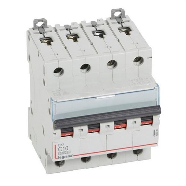 LEGRAND 407926 Magnetotérmico DX3 6/10kA-C 4P 10A