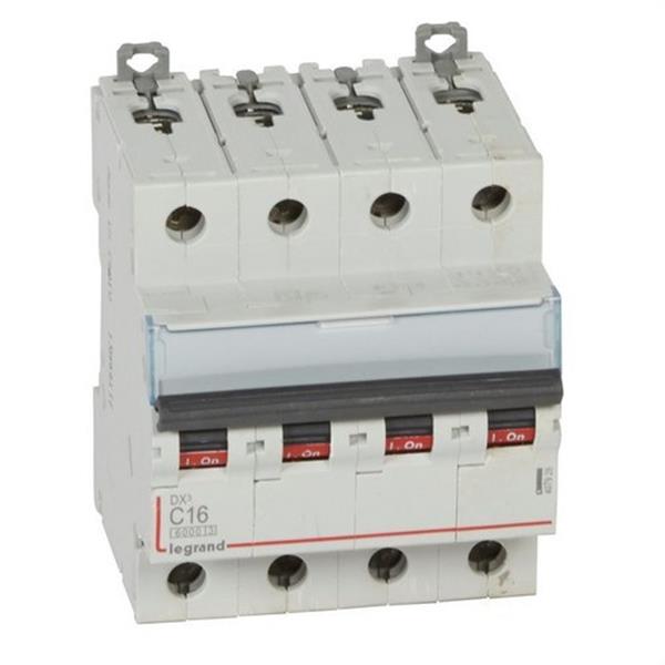 LEGRAND 407928 Magnetotérmico DX3 6/10kA-C 4P 16A