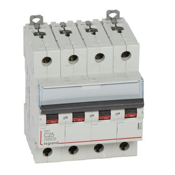 LEGRAND 407930 Magnetotérmico DX3 6/10kA-C 4P 25A