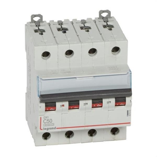 LEGRAND 407933 Magnetotérmico DX3 6/10kA-C 4P 50A