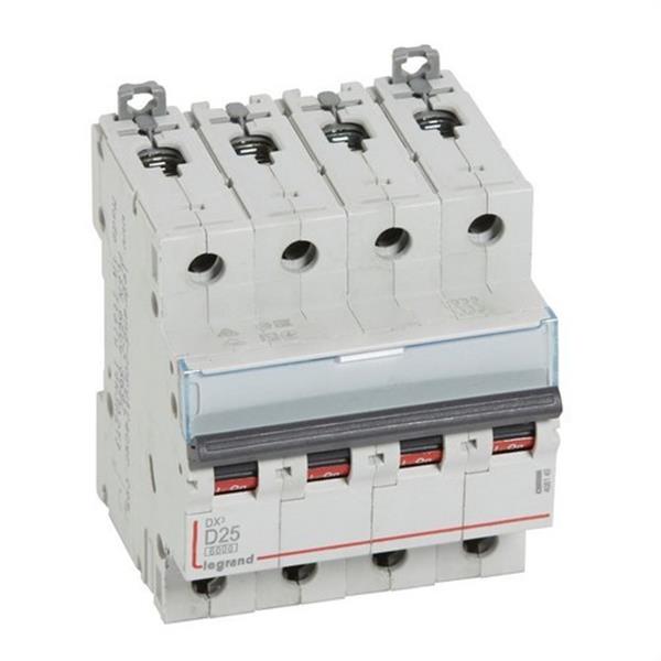 LEGRAND 408149 Magnetotérmico DX3 6/10kA-D 4P 25A