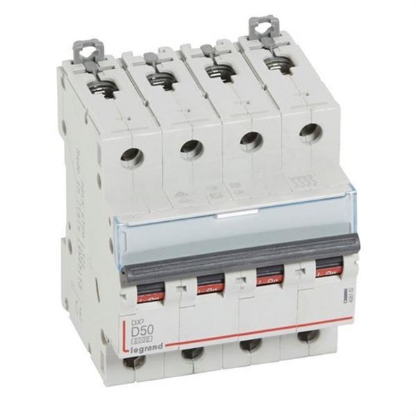 LEGRAND 408152 Magnetotérmico DX3 6/10kA-D 4P 50A