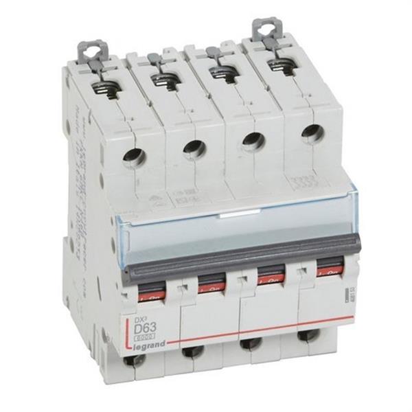 LEGRAND 408153 Magnetotérmico DX3 6/10kA-D 4P 63A