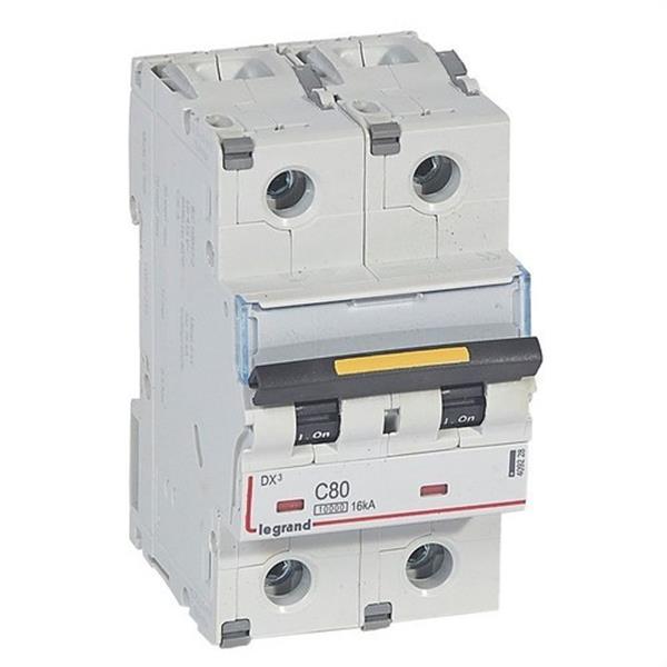 LEGRAND 409228 Magnetotérmico DX3 10/16kA-C 2P 80A