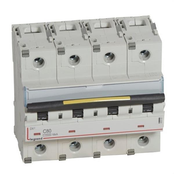LEGRAND 409362 Magnetotérmico DX3 10/16kA-C 4P 80A