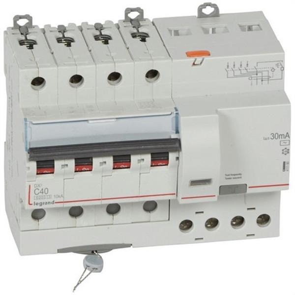 LEGRAND 411190 Magnetotérmico diferencial DX3 4P 30mA C40