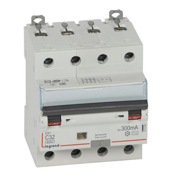 LEGRAND 411208 Magnetotérmico diferencial DX3 4P 300mA C32