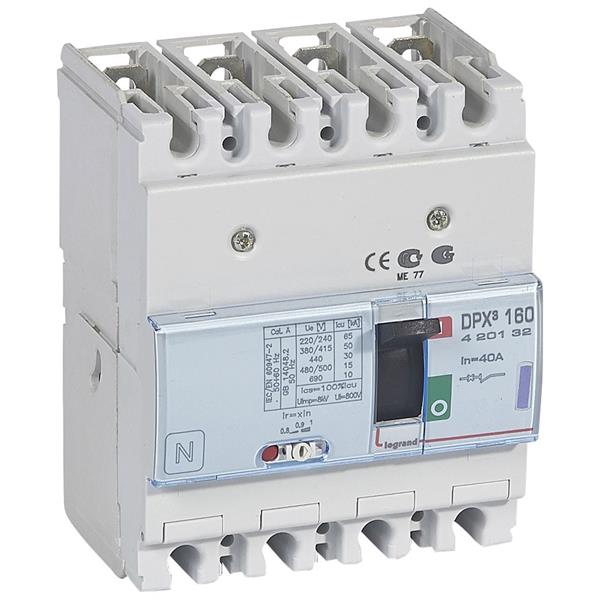 LEGRAND 420132 Magnetotérmico DPX3 160 4P 40A 50kA