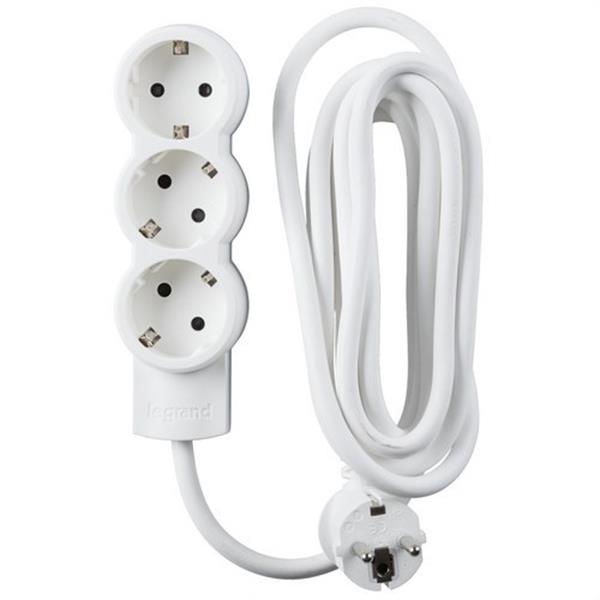 LEGRAND 695002 Base múltiple STD 3x2P + TT cable 3m sin interruptor
