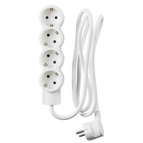 Base de Enchufe Multiple Sobremesa con Cable 4x2P+T + 2 Tomas USB