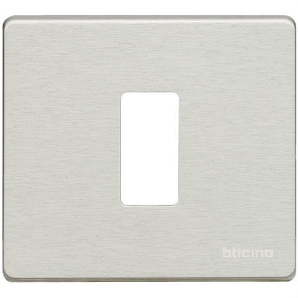 BTICINO 500/1/AL Placa para 1 mecanismo cuadrado MAGIC en aluminio