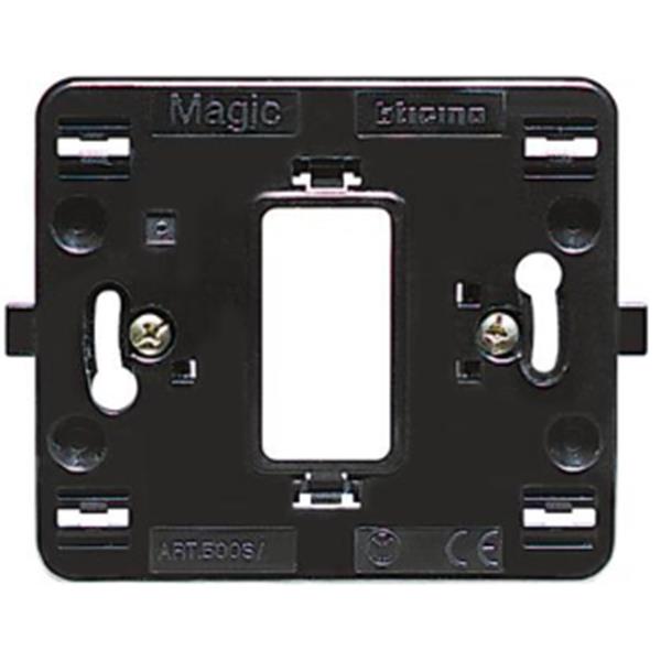 BTICINO 500S/1 Soporte con 1 mecanismos centrado caja cuadrada MAGIC