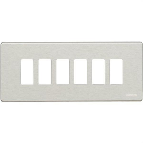 BTICINO 506L/6/R Placa para 6 mecanismos rectangular MAGIC resina