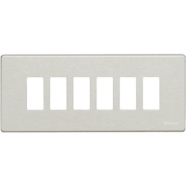BTICINO 506L/6/X Placa para 6 mecanismos rectangular MAGIC oxidal