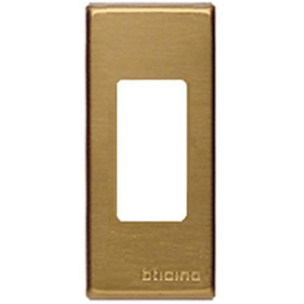 BTICINO 5367/1B Placa en aluminio en color bronce con 1 elemento perforado MAGIC
