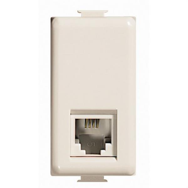 BTICINO A5958/11N Base teléfono RJ11 Màtix 4 contactos marfil 2 módulos