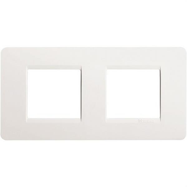 BTICINO AM4802/2BN Placa 2+2 módulos horizontal MATIX en color blanco