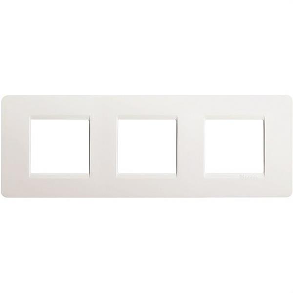 BTICINO AM4802/3BN Placa 2+2+2 módulos horizontal MATIX en color blanco