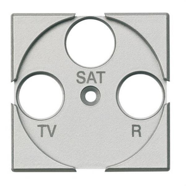 BTICINO HC4207 Frontal TV/R/SAT con 2 módulos AXOLUTE en color claro