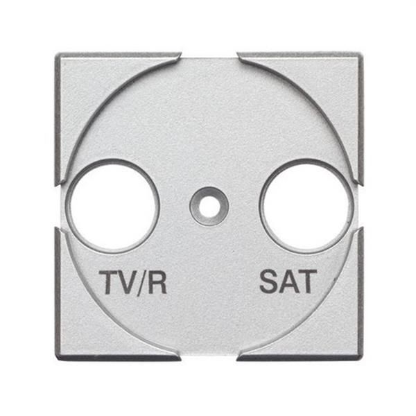 BTICINO HC4212 Frontal TV/R-SAT con 2 módulos AXOLUTE en color claro