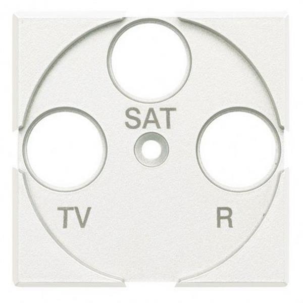 BTICINO HD4207 Frontal TV/R-SAT con 2 módulos AXOLUTE en color blanco