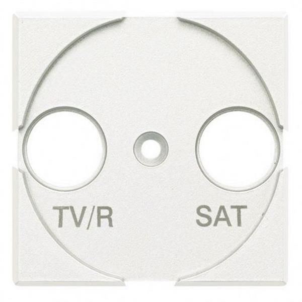 BTICINO HD4212 Frontal TV/R-SAT con 2 módulos en color blanco