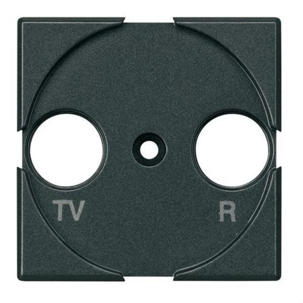 BTICINO HS4212 Frontal TV/R-SAT con 2 módulos AXOLUTE color antracita