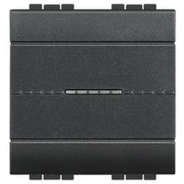 BTICINO L4051M2A INTERRUPTOR AX AUTO 1P 16A 2 MODULOS LIVING ANTRACITA