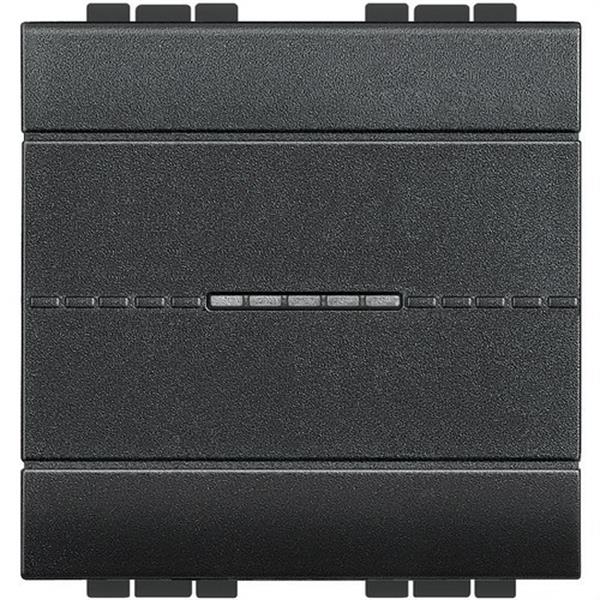 BTICINO L4054M2 Cruzamiento axial Livinglight 1P 16A 2 módulos antracita