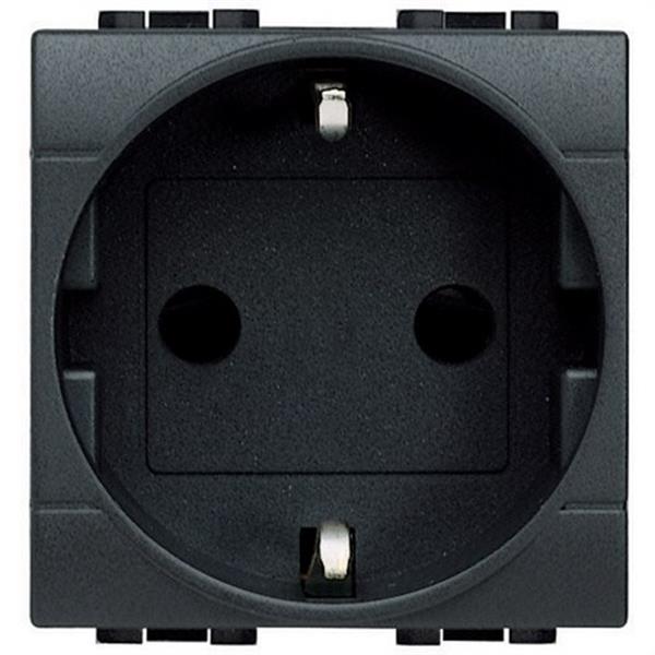 BTICINO L4141 Base schuko normal 2P+T Livinglight antracita