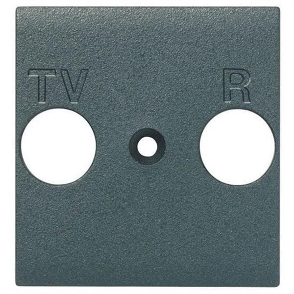 BTICINO L4204 Frontal TV/R con 2 módulos Livinglight antracita