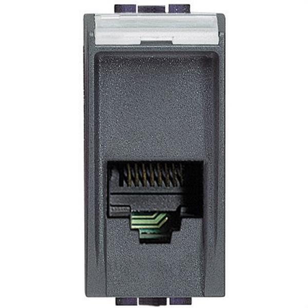 BTICINO L4258/11N Base teléfono 1 módulo 4 contactos RJ11 K10 Livinglight antracita