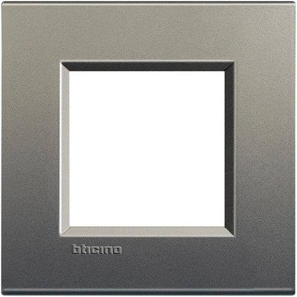BTICINO LNA4802AE Placa con 2 módulos Livinglight avenue