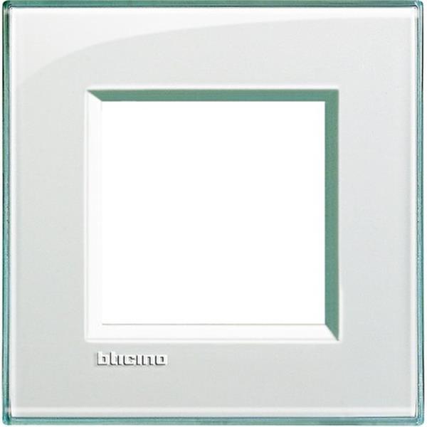 BTICINO LNA4802KA Placa con 2 módulos en color agua marina