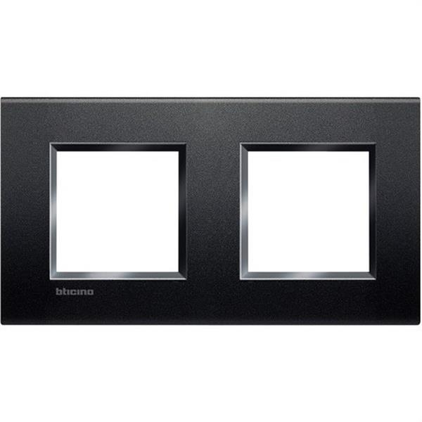BTICINO LNA4802M2AR Placa 2+2 módulos en color antracita