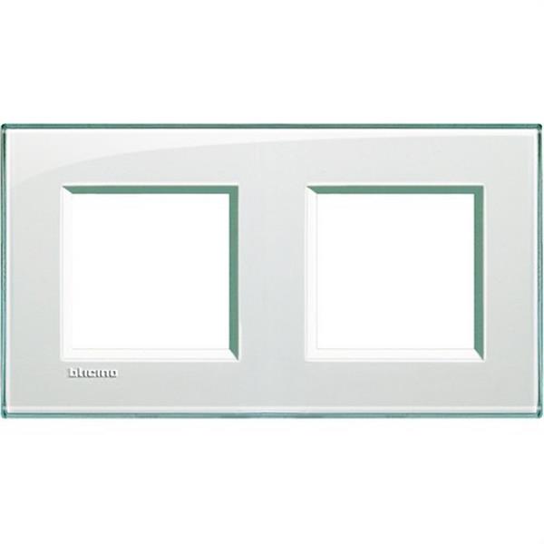 BTICINO LNA4802M2KA Placa 2+2 módulos en color agua marina