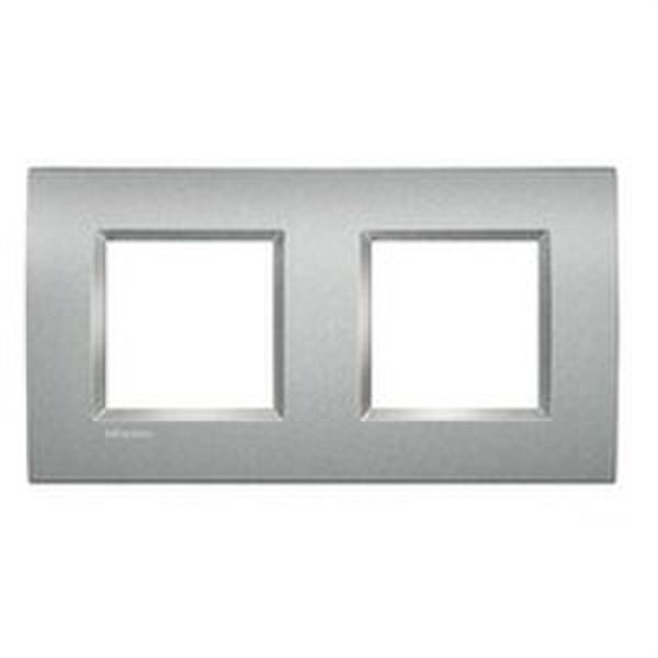 BTICINO LNA4802M2NS Placa 2+2 módulos niquel