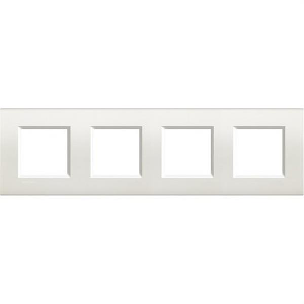 BTICINO LNA4802M4BI Placa 2+2+2+2 módulos en color blanco