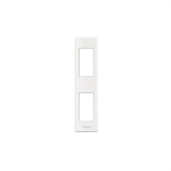 BTICINO LND4812BI Placa perfilería 1+1 módulo en color blanco