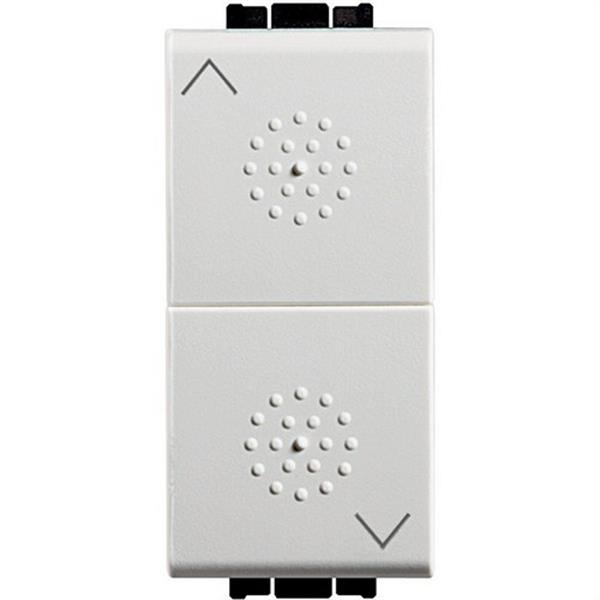 BTICINO N4037 Pulsador doble Livinglight interblocado para persianas 1 módulo blanco